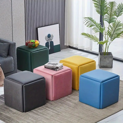 Tabouret métallique coloré 5-en-1